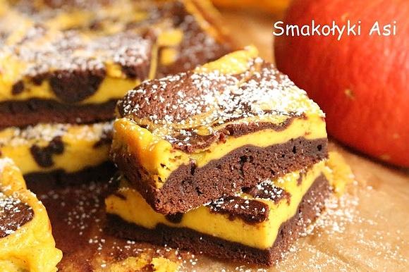 Dyniowe serniko-brownie