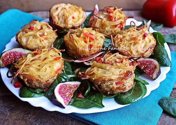 Dietetyczne makaronowe muffinki