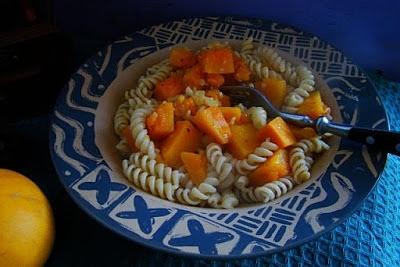 Fusilli z dynią i czosnkiem