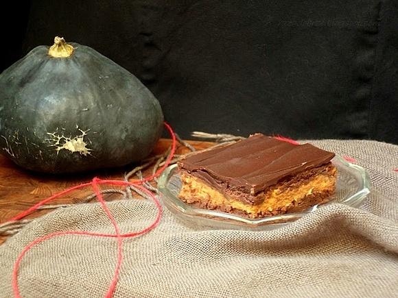 Brownie z dynią i sernikiem
