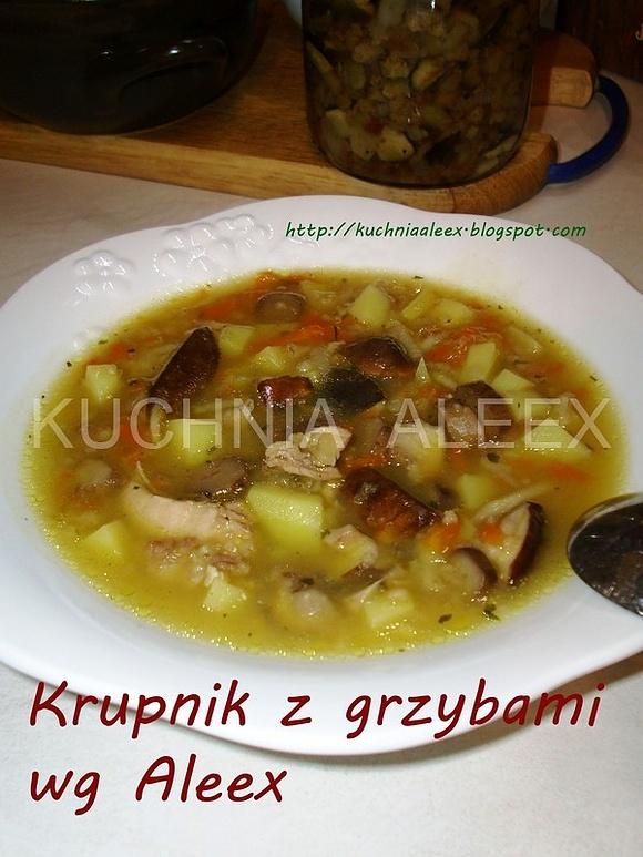 Krupnik z grzybami wg Aleex