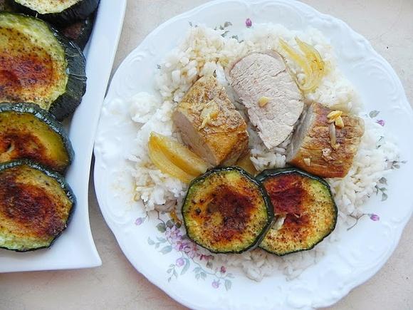 Pieczone polędwiczki wieprzowe z kabaczkiem w przyprawach
