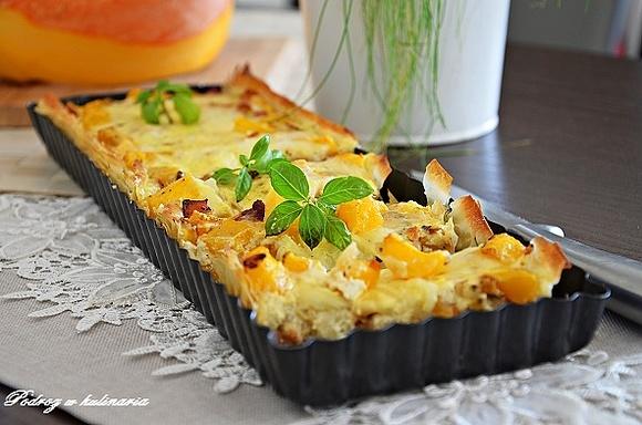 Tarta z dynią i boczkiem na obiad lub kolację