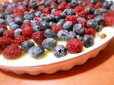 Tarta z malinami i borówkami