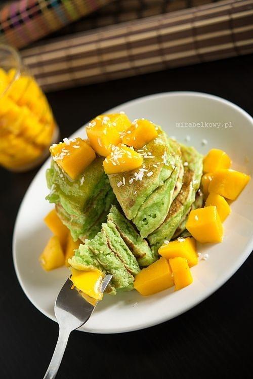 Pandanowe pancakes z mango
