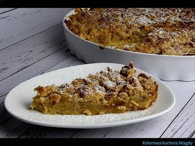 Tarta z karmelizowanymi jabłkami i kruszonką