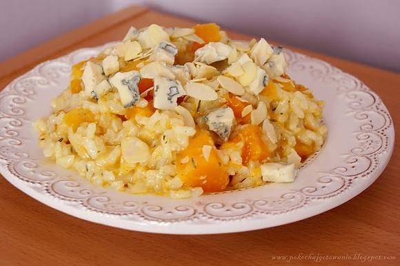 Risotto z dynią i serem pleśniowym
