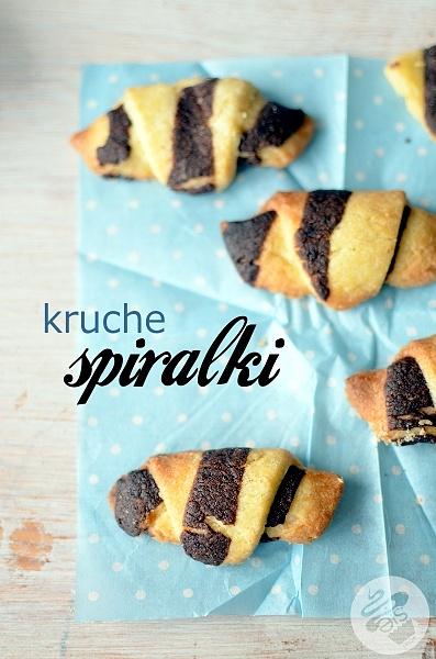 Kruche spiralki z czekoladą