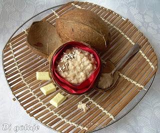 Ryżowo-kokosowy pudding z białą czekoladą