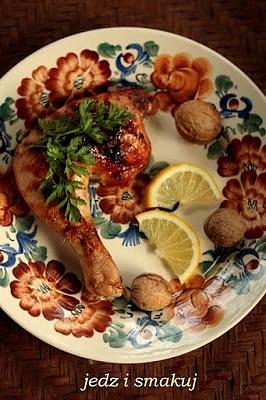 Kurczak w miodzie i imbirze - aromatyczne pieczone udka