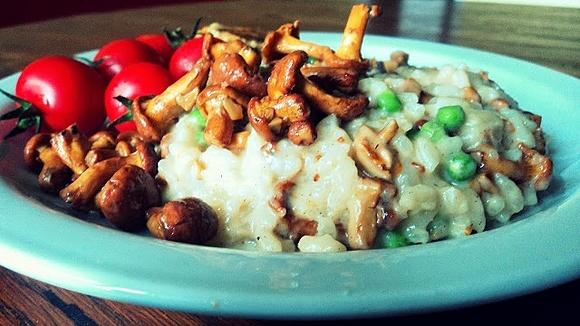 Risotto z kurkami smakowite i proste do przygotowania