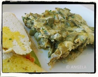 Zapiekanka jajeczna z karczochów - przepis na artichoke and egg tortino