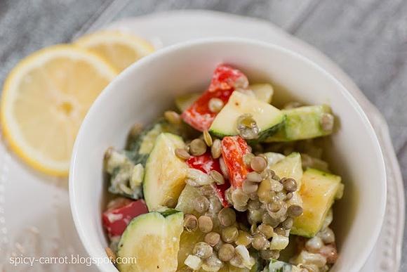 Sałatka z ziemniaków i soczewicy