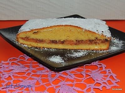 Ciasto grysikowe z brzoskwiniowym dżemem