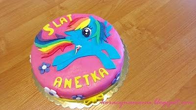 Tort Rainbow Dash z bajkowym motywem dla dzieci