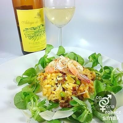Risotto z krewetkami i chorizo