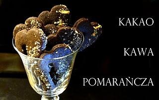 Mocno kakaowe ciasteczka kawowo-pomarańczowe