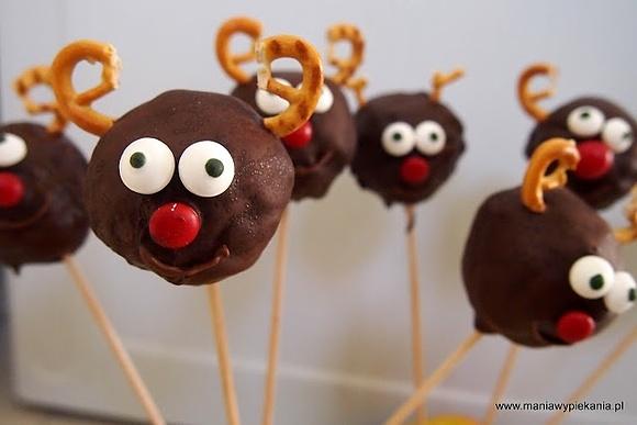 Cakepops reniferki - przepis na świąteczne ciasteczka bez pieczenia
