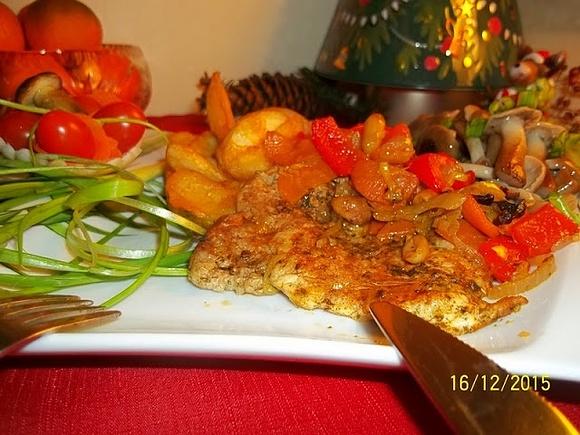 Schab w warzywach
