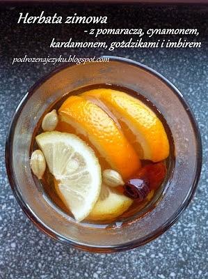 Aromatyczna zimowa herbata z pomarańczą