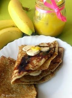 Naleśniki francuskie Crêpes z lemon curd, bananami i polewą czekoladową