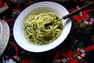 Spaghetti ze szpinakiem i słodką śmietanką