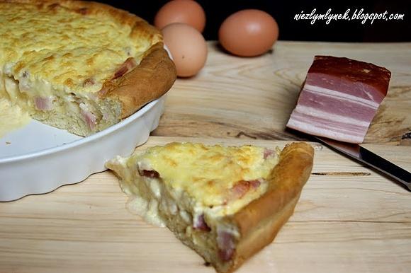Quiche serowe z boczkiem