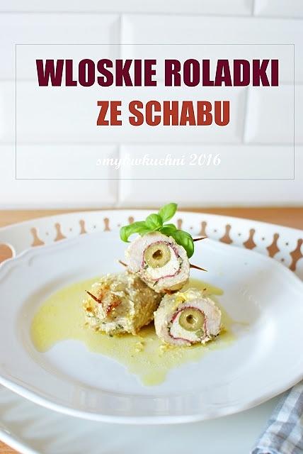Roladki ze schabu nadziewane oliwkami serem feta salami i kaparami
