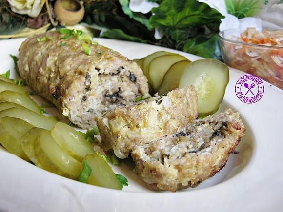 Pieczeń cebulowo-grzybowa