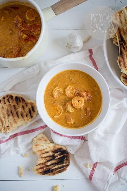 Curry z krewetkami w jogurcie