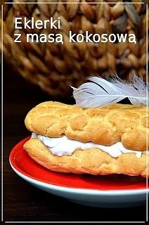 Eklerki z masą kokosową