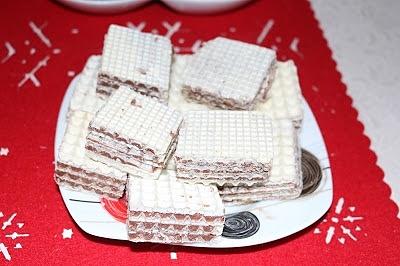Wafle z masą czekoladową
