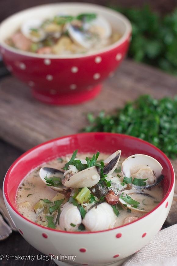 Chowder zupa rybna z małżami