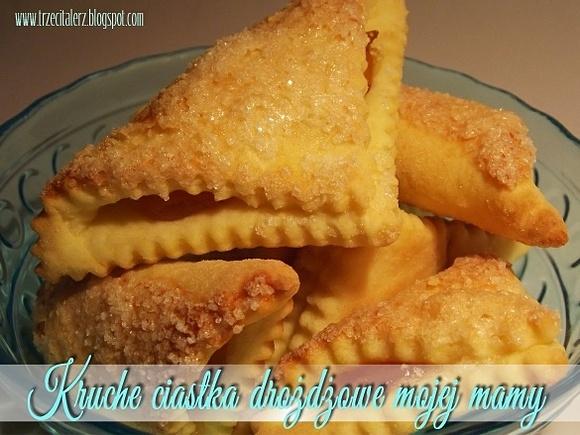 Kruche ciastka drożdżowe z marmoladą moja mama