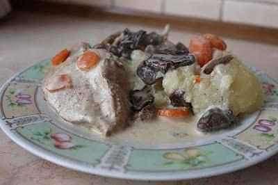 Bażant w sosie śmietanowo-grzybowym