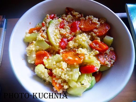 Risotto z kaszy jaglanej z cukinią