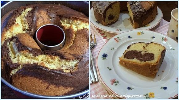 Babka maślano-czekoladowa z migdałami bez cukru