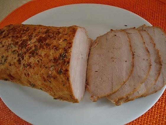 Schab pieczony kruchy w maślance z ziołami