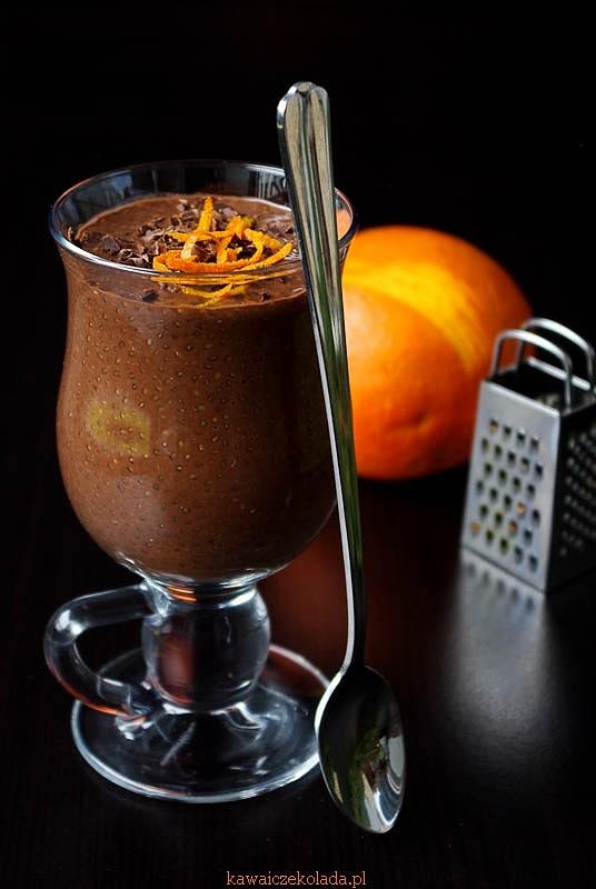 Chia pudding czekoladowo-pomarańczowy