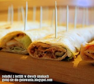 Roladki z tortilli w dwóch smakach