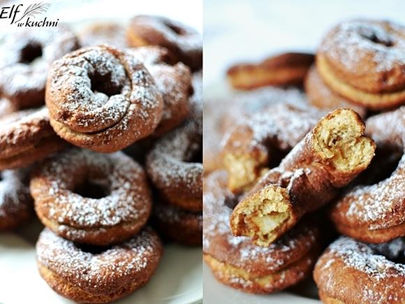 Orzechowo-jabłkowe pączki z dziurką