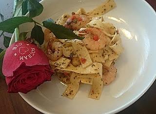Tagliatelle z krewetkami