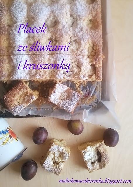Placek ze śliwkami i kruszonką