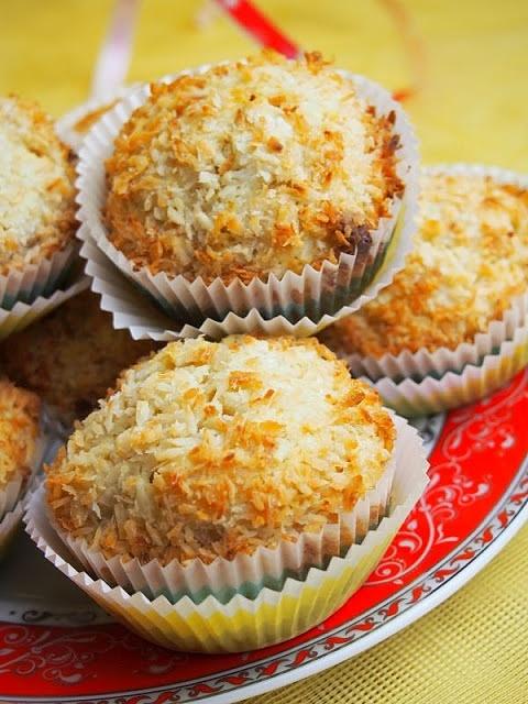 Kokosowe muffinki z wafelkami