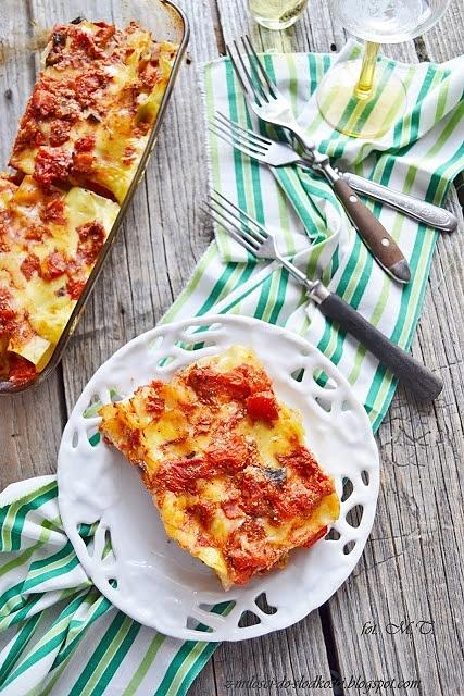 Cannelloni nadziewane białym serem i warzywami