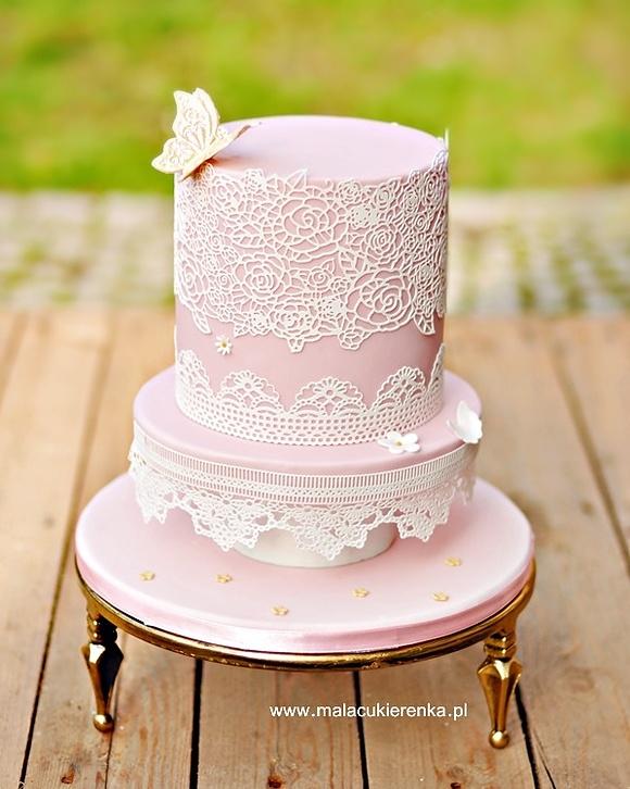 Tort koronkowy cukrowe koronki do tortów Sugar Lace