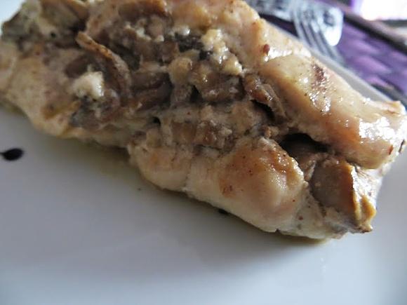Pierś z indyka z pieczarkami i ricottą