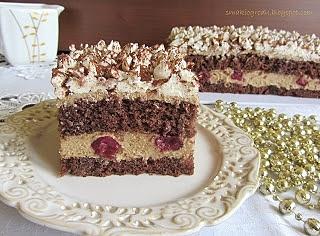 Ciasto cappuccino z wiśniami