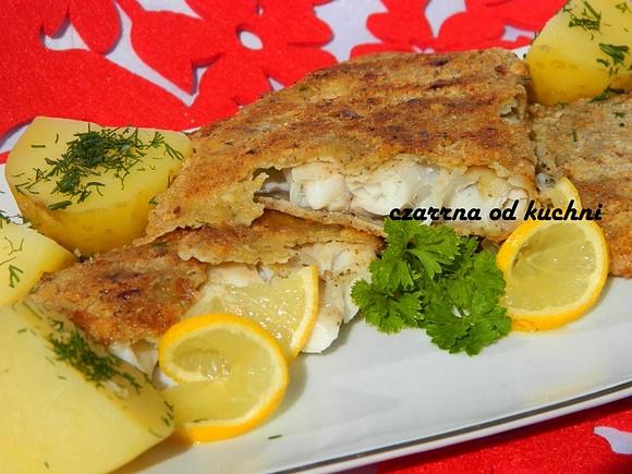 Dorsz smażony z pesto i orzechami