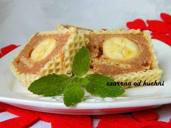 Roleda waflowa z bananem